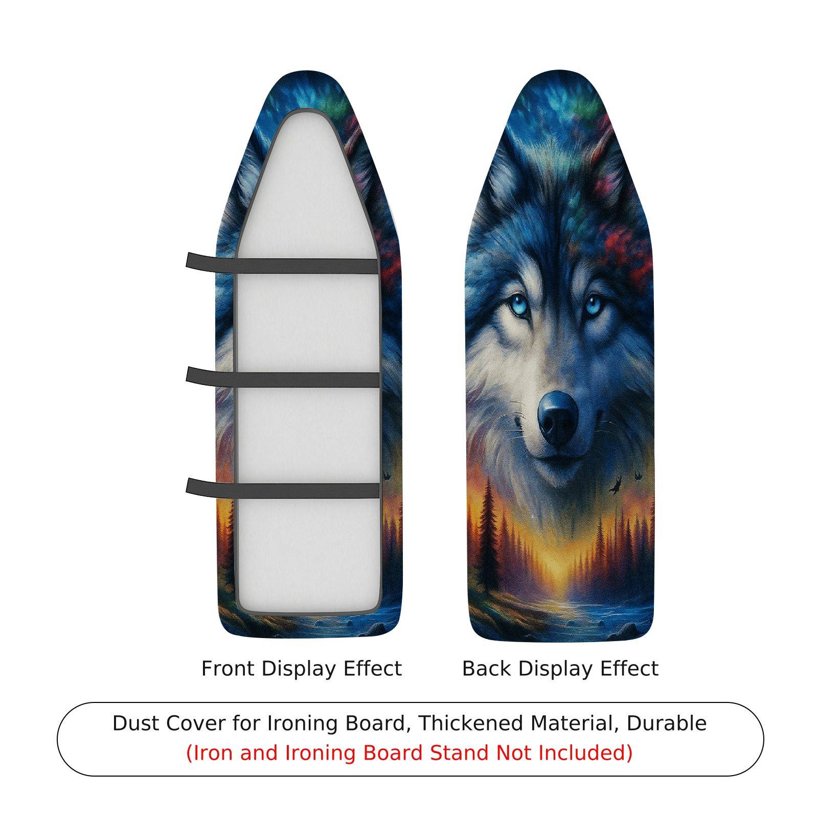 1-Piece Wolf Pattern Forest Scenery  Ironing Board Cover, Universal Size, Without Board