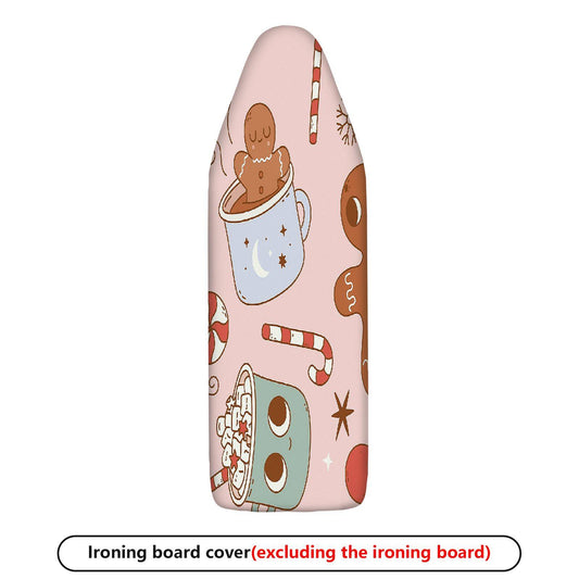 1-Piece Gingerbread Candy Cane Christmas  Ironing Board Cover, Universal Size, Without Board