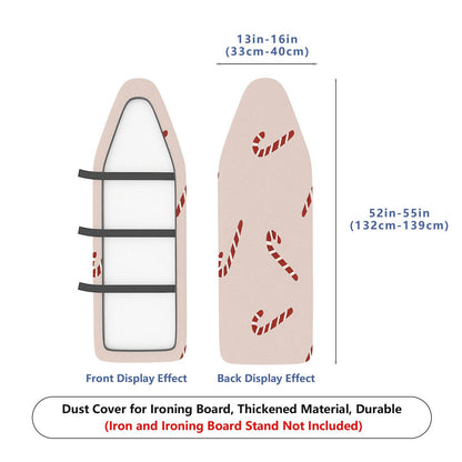 1-Piece Candy Cane Christmas Holiday  Ironing Board Cover, Universal Size, Without Board