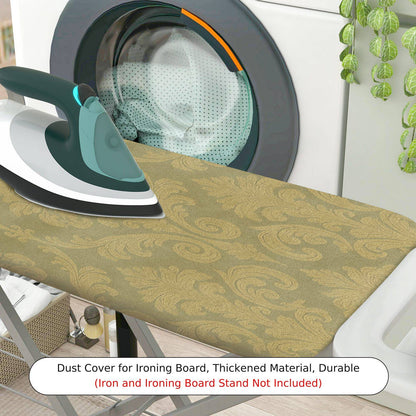 1-Piece Elegant Floral Pattern Beige  Ironing Board Cover, Universal Size, Without Board