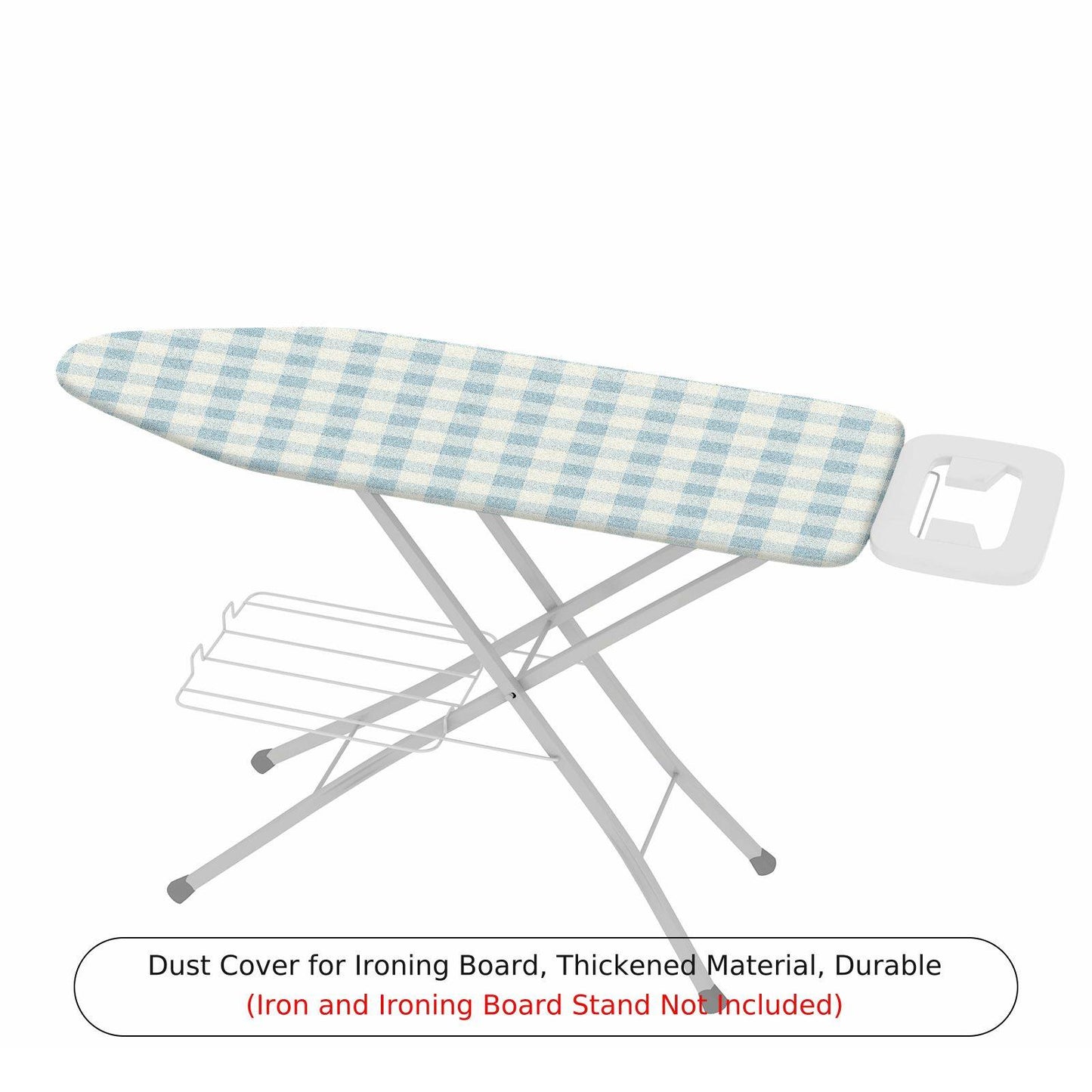 1-Piece Blue Plaid Checkered Classic  Ironing Board Cover, Universal Size, Without Board