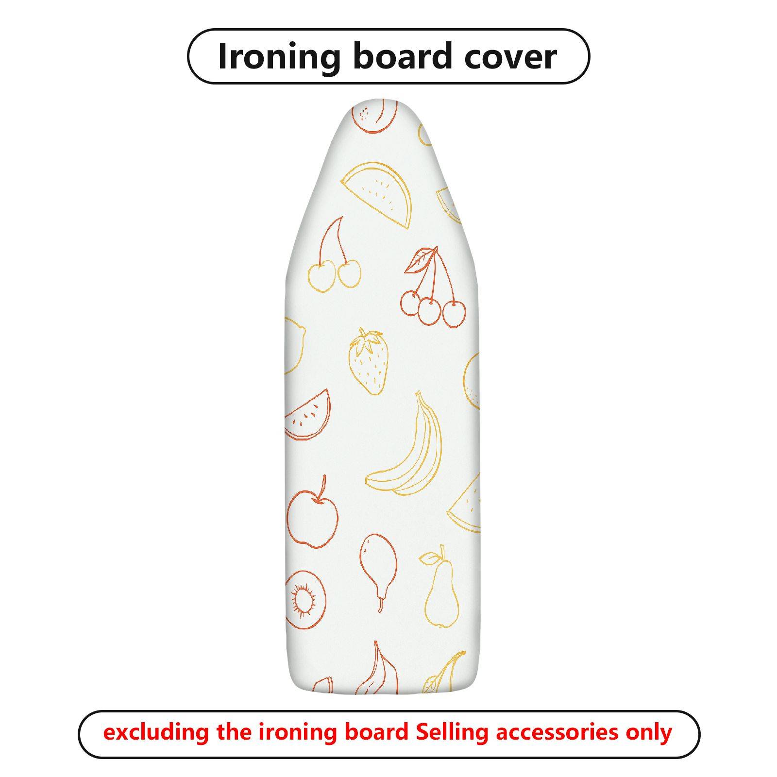 1-Piece Fruit Pattern Decorative Print Graphic  Ironing Board Cover, Universal Size, Without Board
