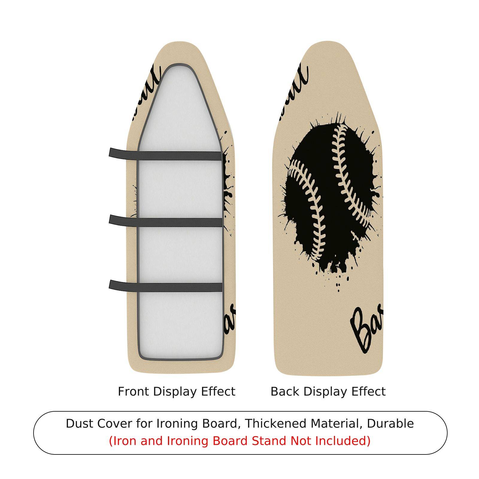1-Piece Baseball Sports Fun  Ironing Board Cover, Universal Size, Without Board