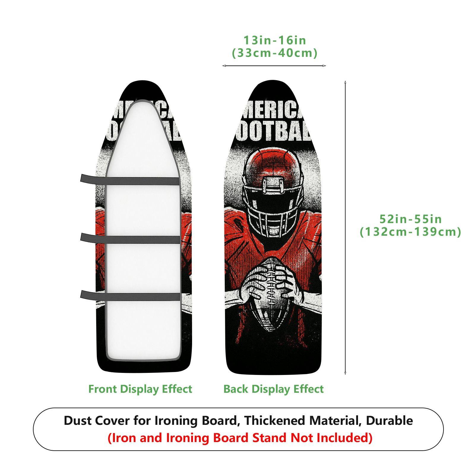 1-Piece American Football Sports Athlete  Ironing Board Cover, Universal Size, Without Board