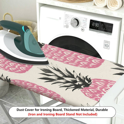 1-Piece Pink Pineapple Tropical Fruit Pattern  Ironing Board Cover, Universal Size, Without Board