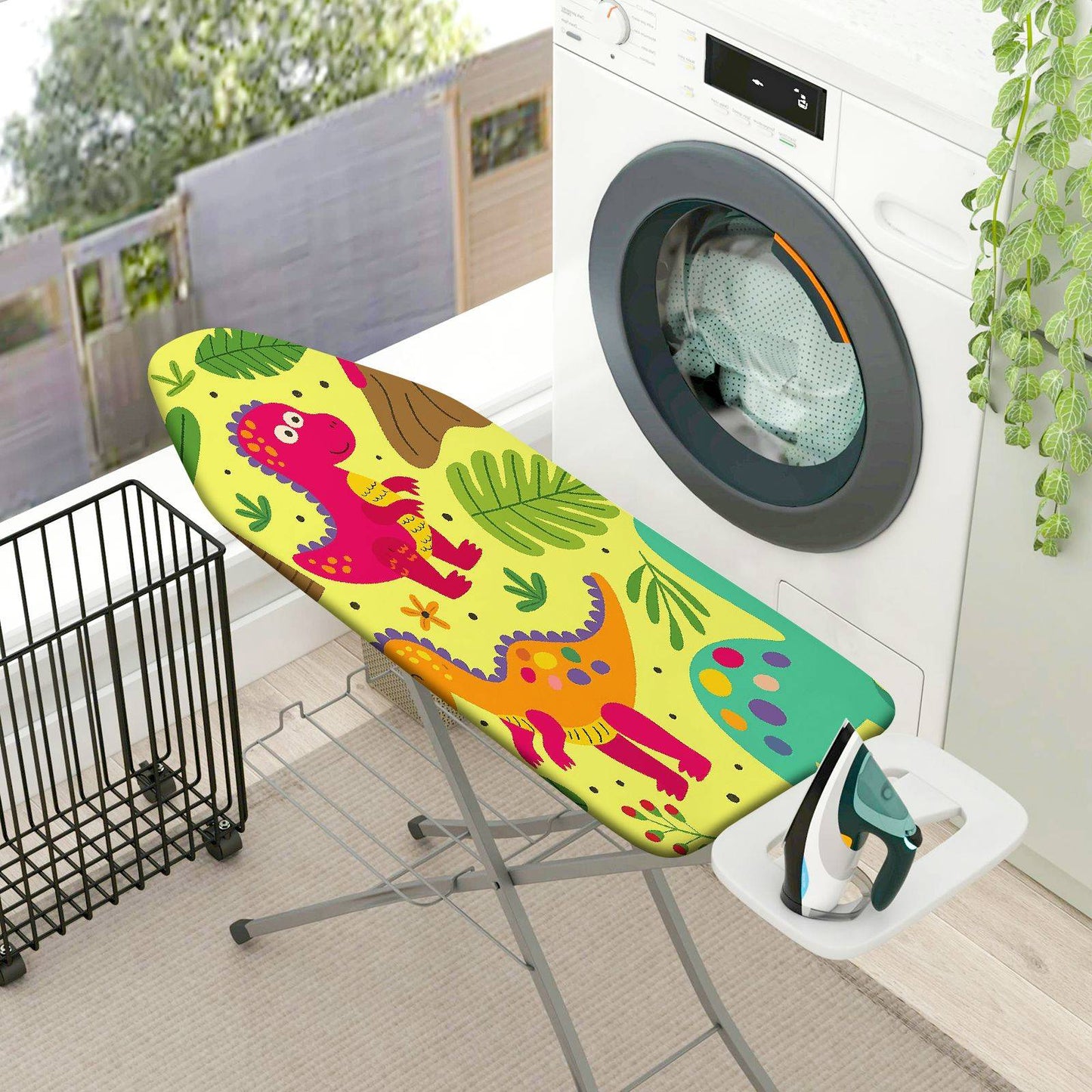 1-Piece Dinosaur Jungle Fun  Ironing Board Cover, Universal Size, Without Board