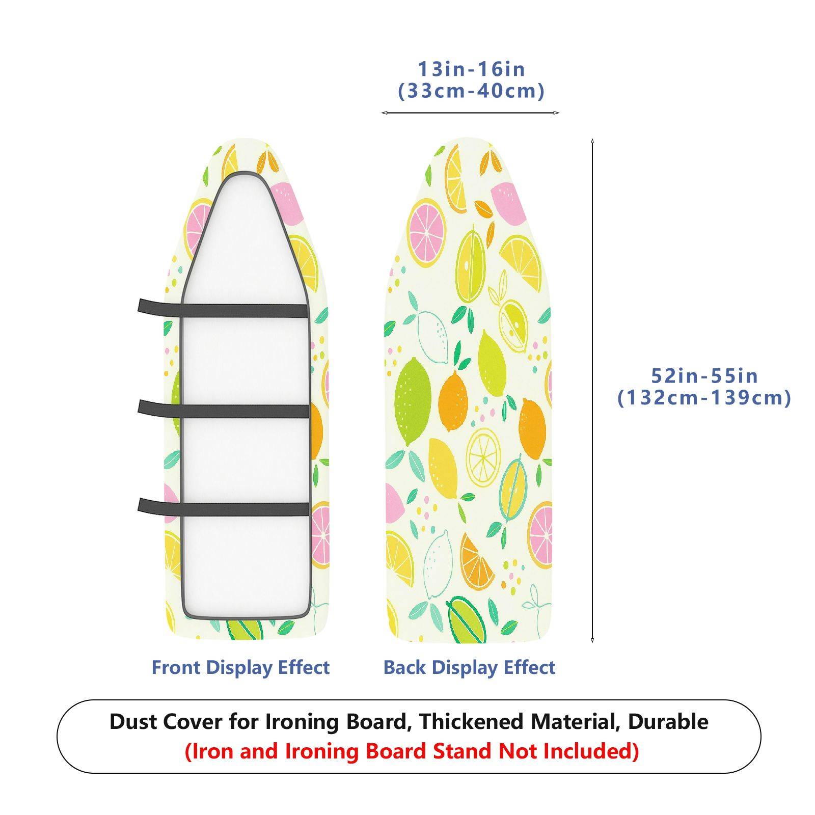 1-Piece Fruits Citrus Lemon  Ironing Board Cover, Universal Size, Without Board