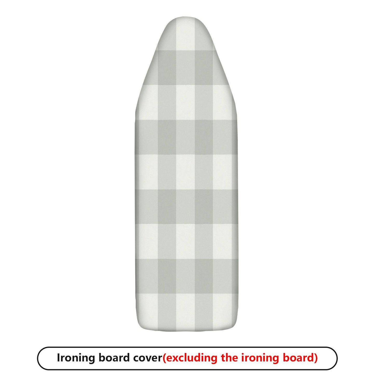 1-Piece Plaid Checkered Grey  Ironing Board Cover, Universal Size, Without Board