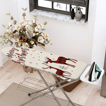 1-Piece Christmas Reindeer Snowflakes  Ironing Board Cover, Universal Size, Without Board
