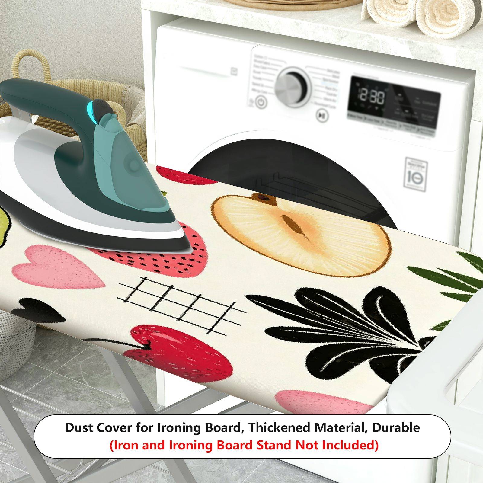 1-Piece Fruit Pattern Heart Shape  Style  Ironing Board Cover, Universal Size, Without Board