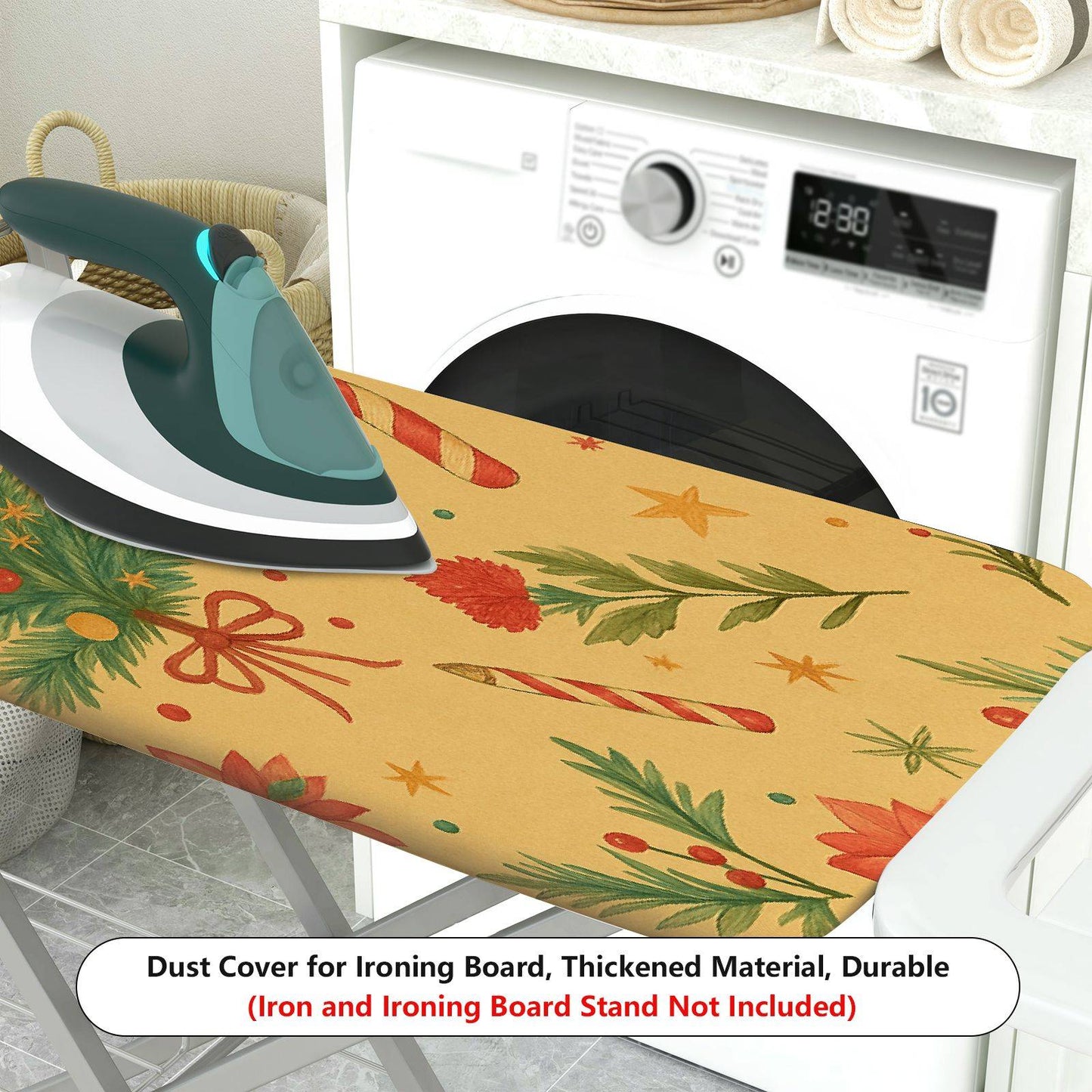 1-Piece Christmas Tree Candy Flower  Ironing Board Cover, Universal Size, Without Board