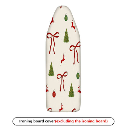 1-Piece Christmas Deer Tree Bow  Ironing Board Cover, Universal Size, Without Board