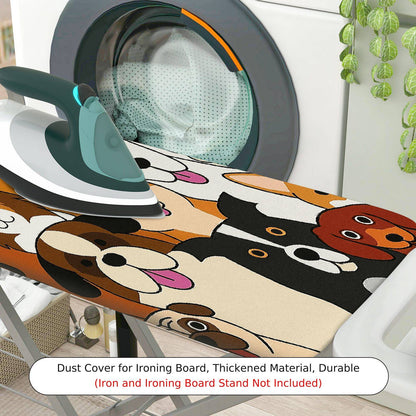 1-Piece Cute Dogs  Fun  Ironing Board Cover, Universal Size, Without Board