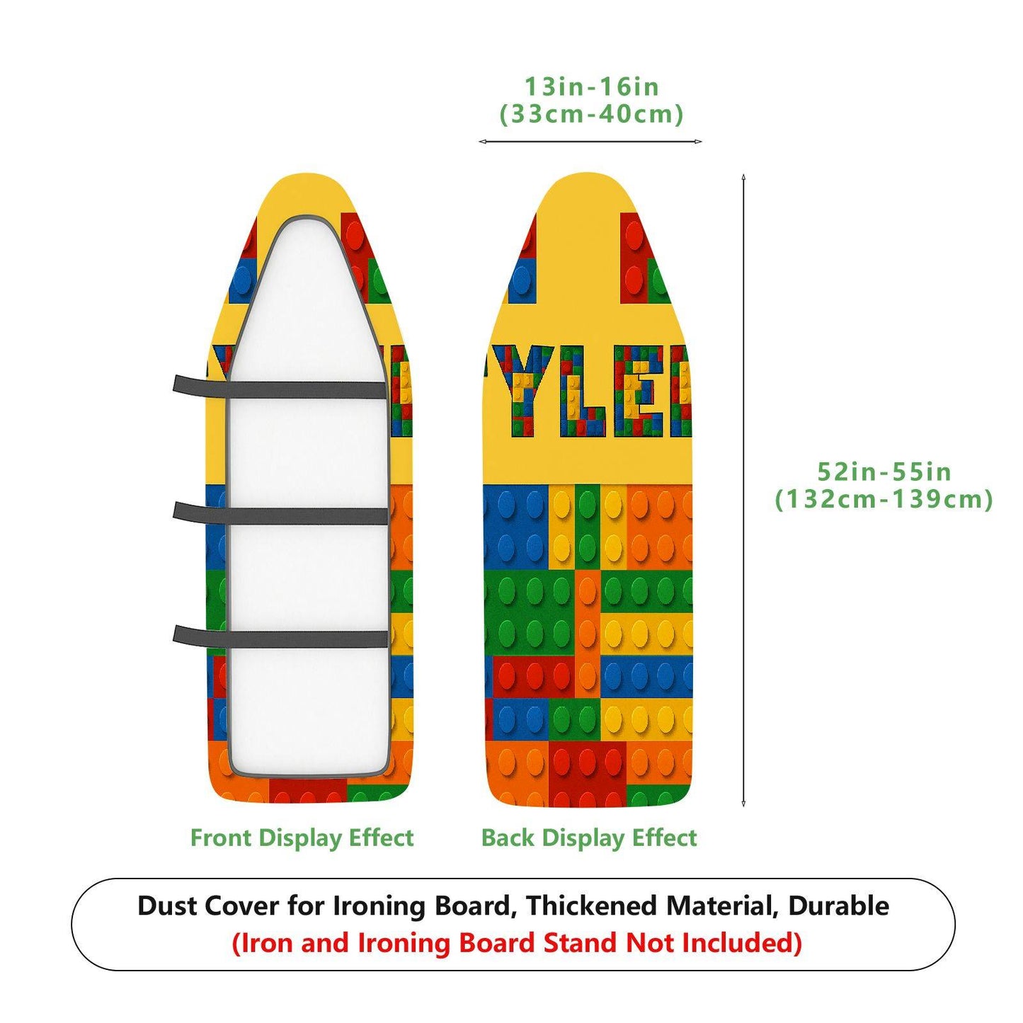 1-Piece Colorful Block Pattern Creative Fun Play  Ironing Board Cover, Universal Size, Without Board