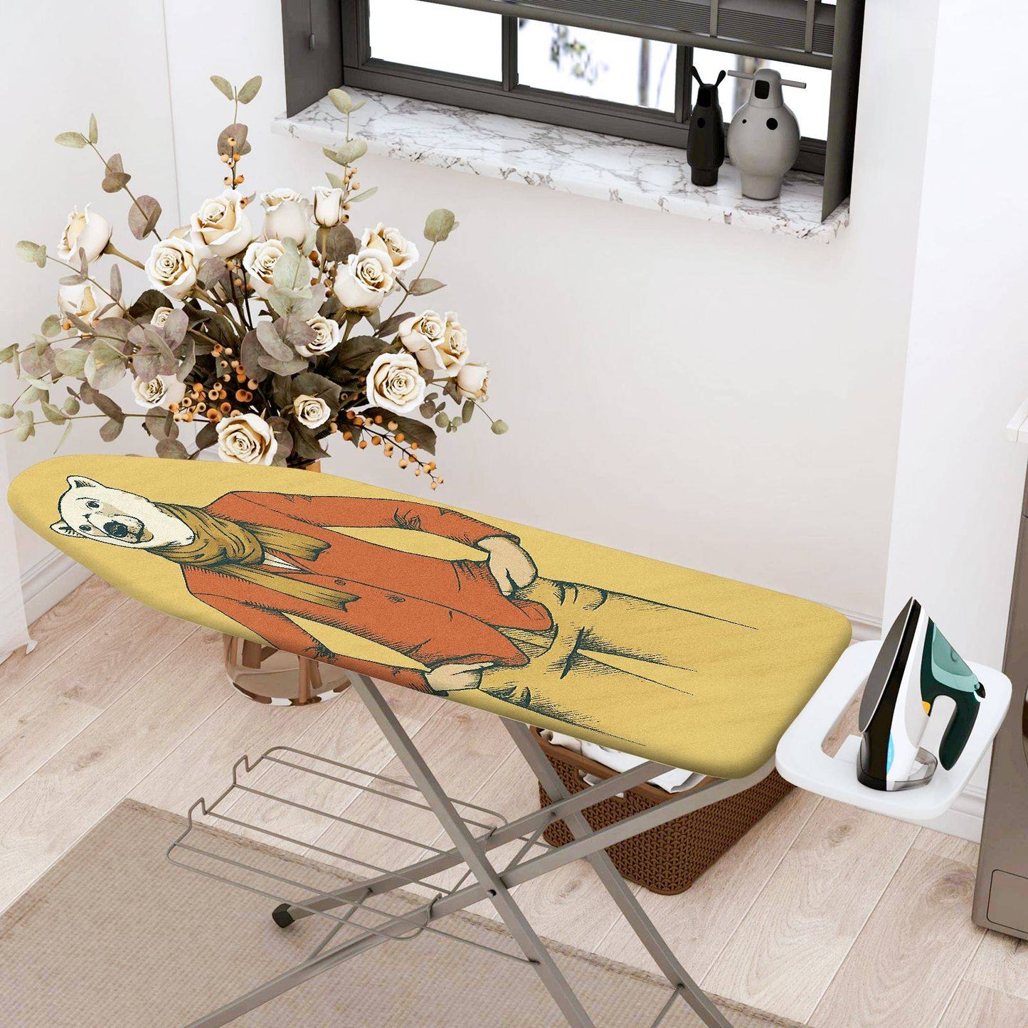 1-Piece Polar Bear  Fun  Ironing Board Cover, Universal Size, Without Board