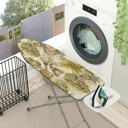 1-Piece Dinosaur Fossil Pattern Beige Verdant  Ironing Board Cover, Universal Size, Without Board