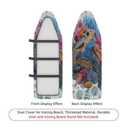 1-Piece Sea Turtle Coral Ocean  Ironing Board Cover, Universal Size, Without Board