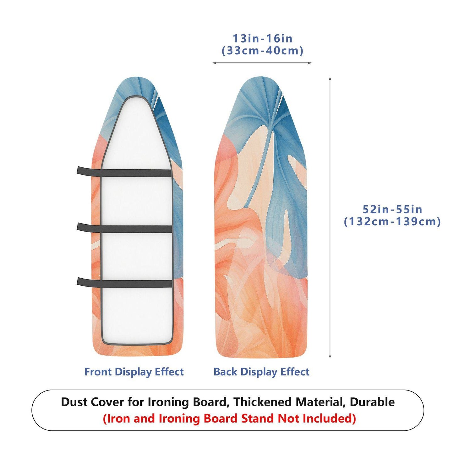 1-Piece Abstract Leaf Colorful  Ironing Board Cover, Universal Size, Without Board