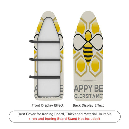 1-Piece Yellow Bee Honeycomb Pattern  Ironing Board Cover, Universal Size, Without Board