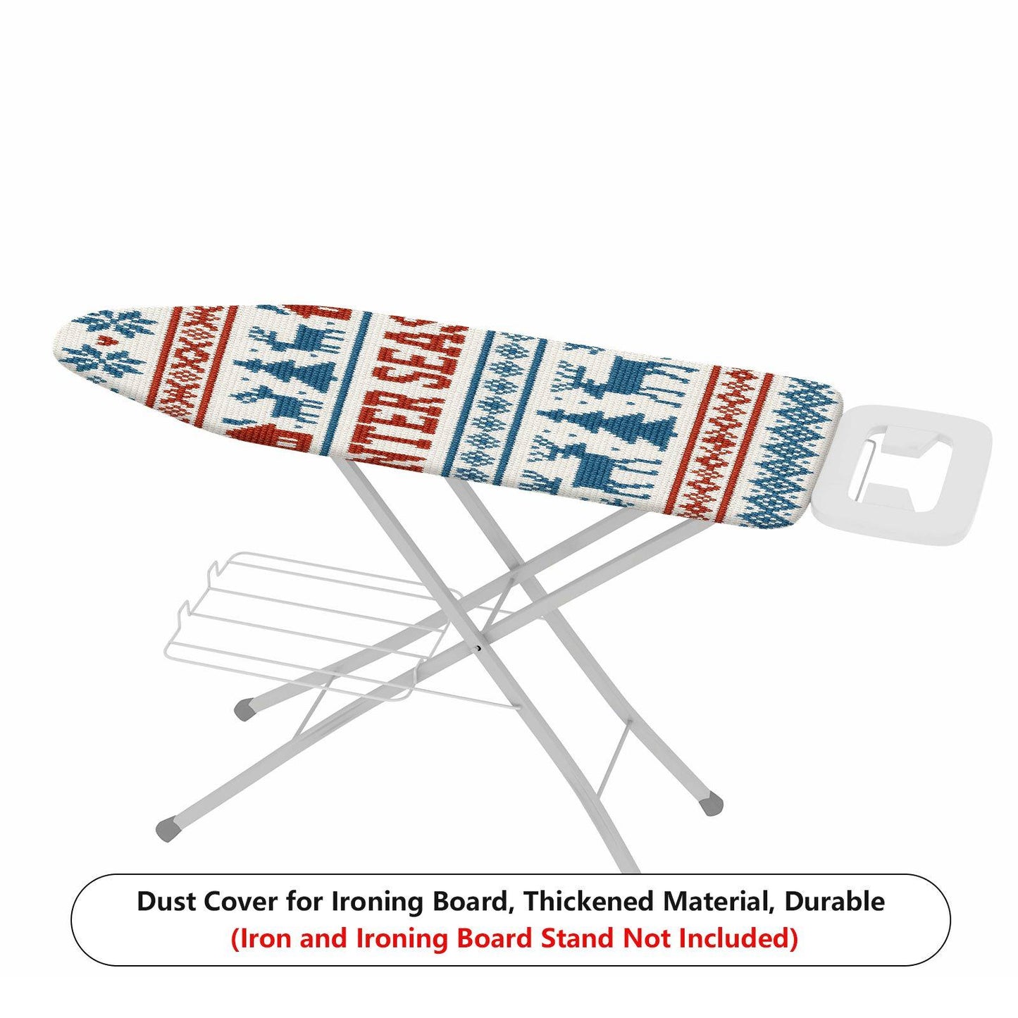 1-Piece Winter Christmas Deer  Ironing Board Cover, Universal Size, Without Board