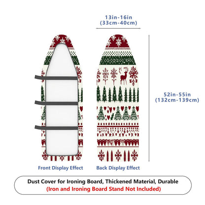 1-Piece Christmas Reindeer Snowflake  Ironing Board Cover, Universal Size, Without Board