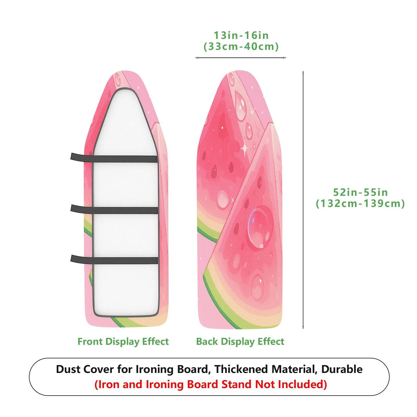 1-Piece Watermelon Fruit Fun  Ironing Board Cover, Universal Size, Without Board