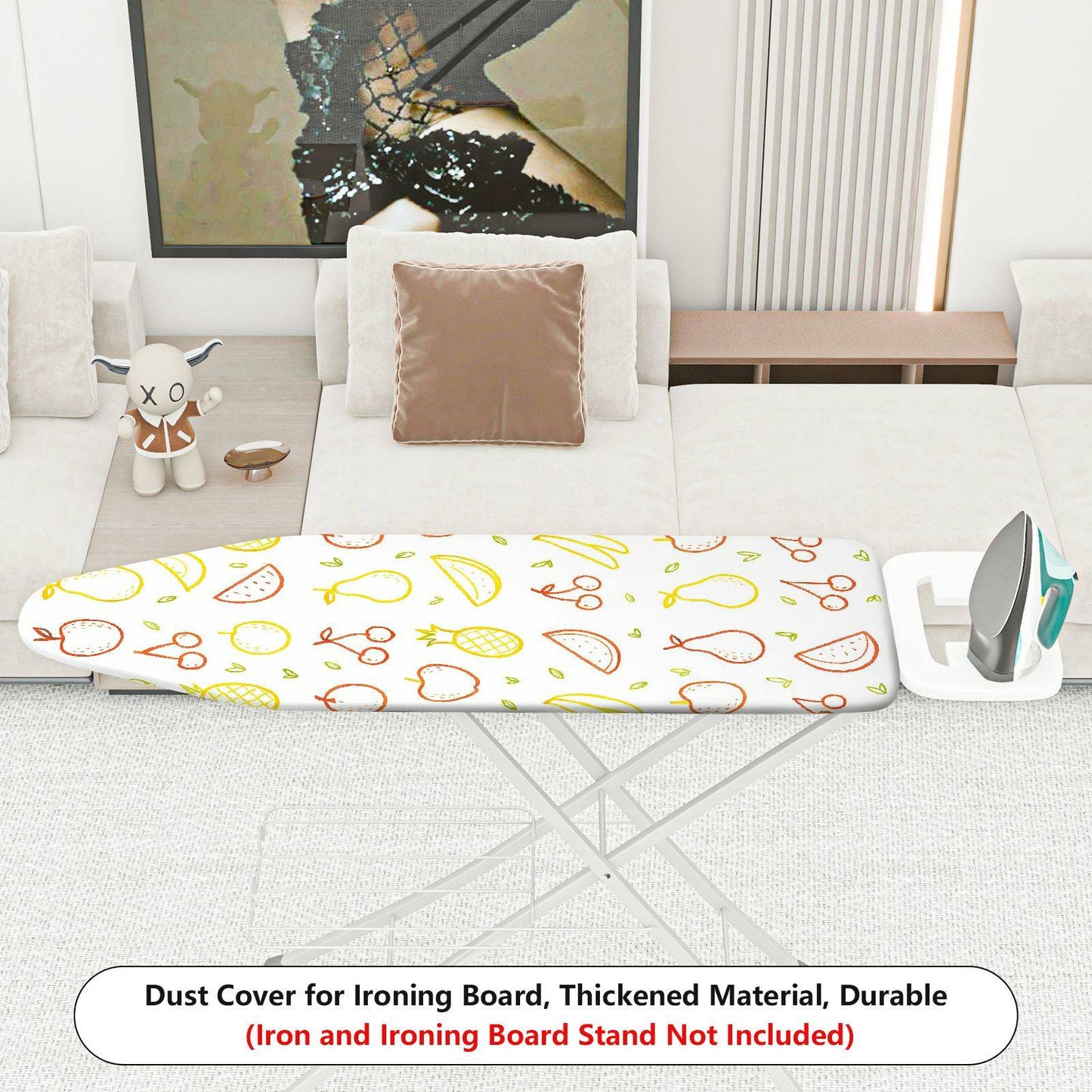 1-Piece Fruit Pattern Colorful Fun  Ironing Board Cover, Universal Size, Without Board