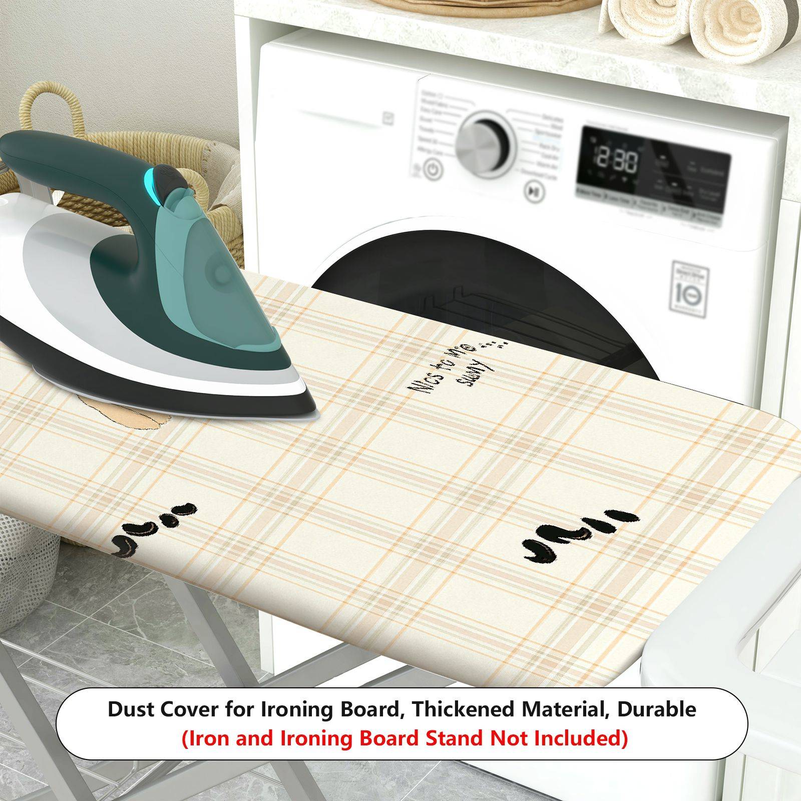 1-Piece Plaid  Pet  Ironing Board Cover, Universal Size, Without Board