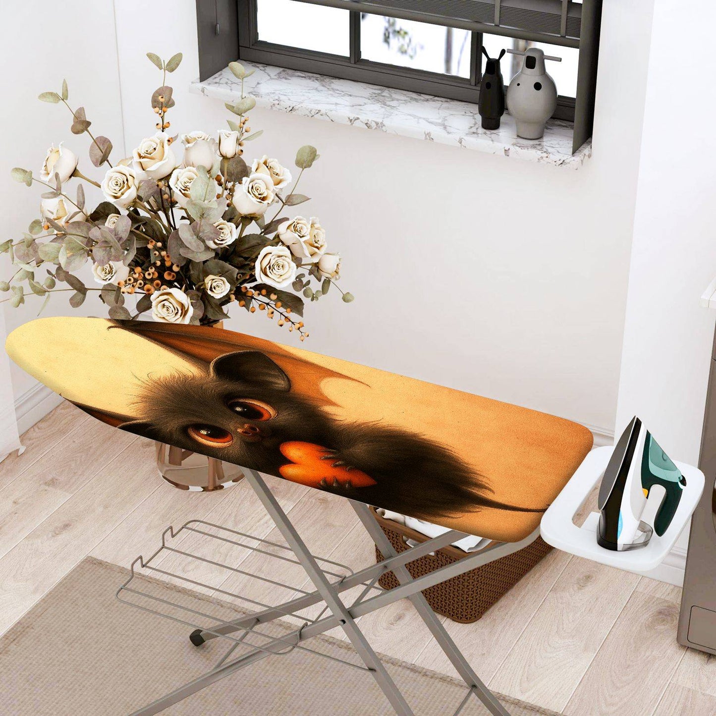 1-Piece Cute Bat Halloween Fantasy  Ironing Board Cover, Universal Size, Without Board