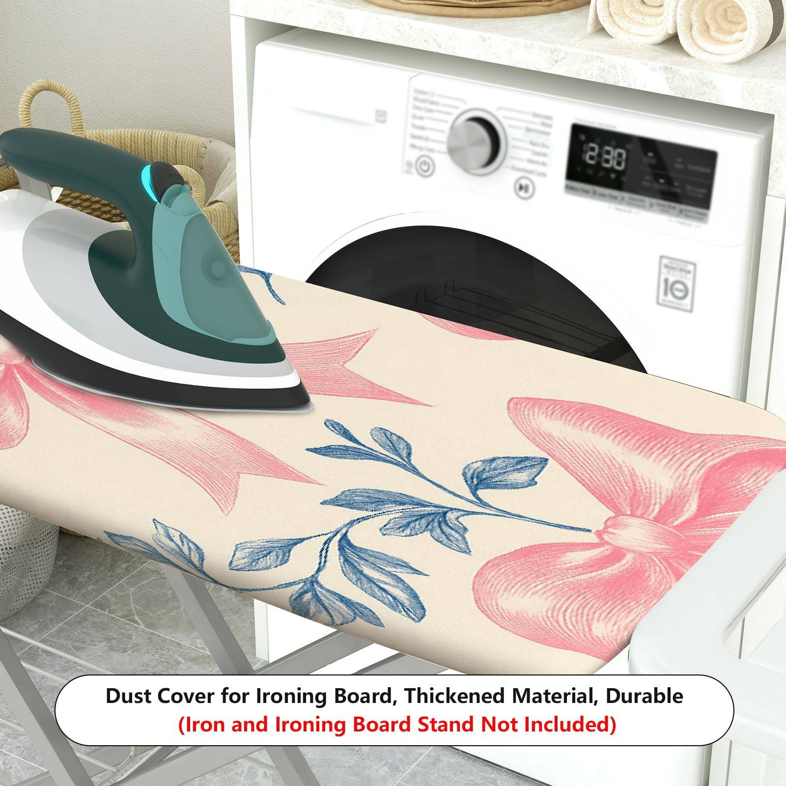1-Piece Floral Bow Pattern Cute  Ironing Board Cover, Universal Size, Without Board