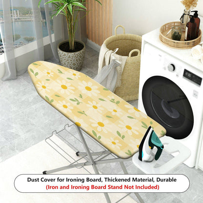 1-Piece Yellow Floral Checker Daisy  Ironing Board Cover, Universal Size, Without Board