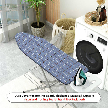1-Piece Plaid Blue Checkered Pattern  Ironing Board Cover, Universal Size, Without Board