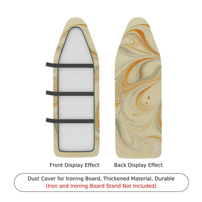 1-Piece Abstract Swirl Pattern Beige Orange  Ironing Board Cover, Universal Size, Without Board