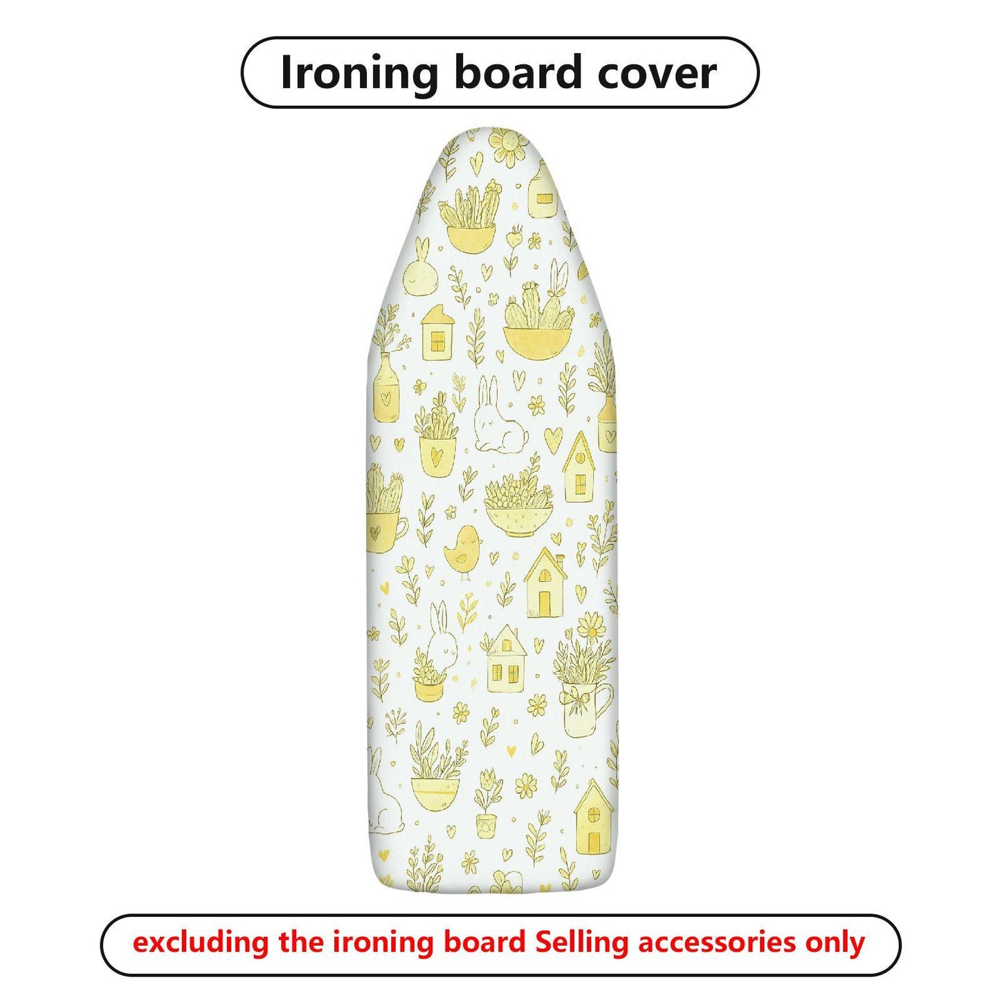 1-Piece Cute Animal Floral Nature  Ironing Board Cover, Universal Size, Without Board