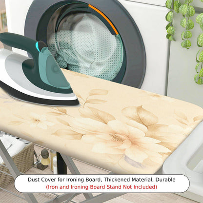 1-Piece Floral Beige Pastel  Ironing Board Cover, Universal Size, Without Board