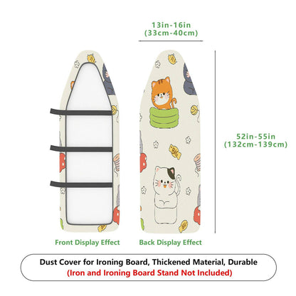 1-Piece Cat Fun Colorful  Ironing Board Cover, Universal Size, Without Board