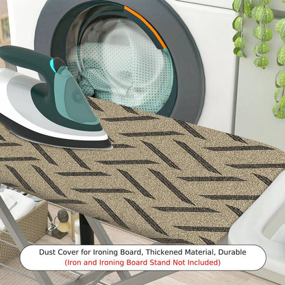 1-Piece Zigzag Pattern Beige Modern  Ironing Board Cover, Universal Size, Without Board