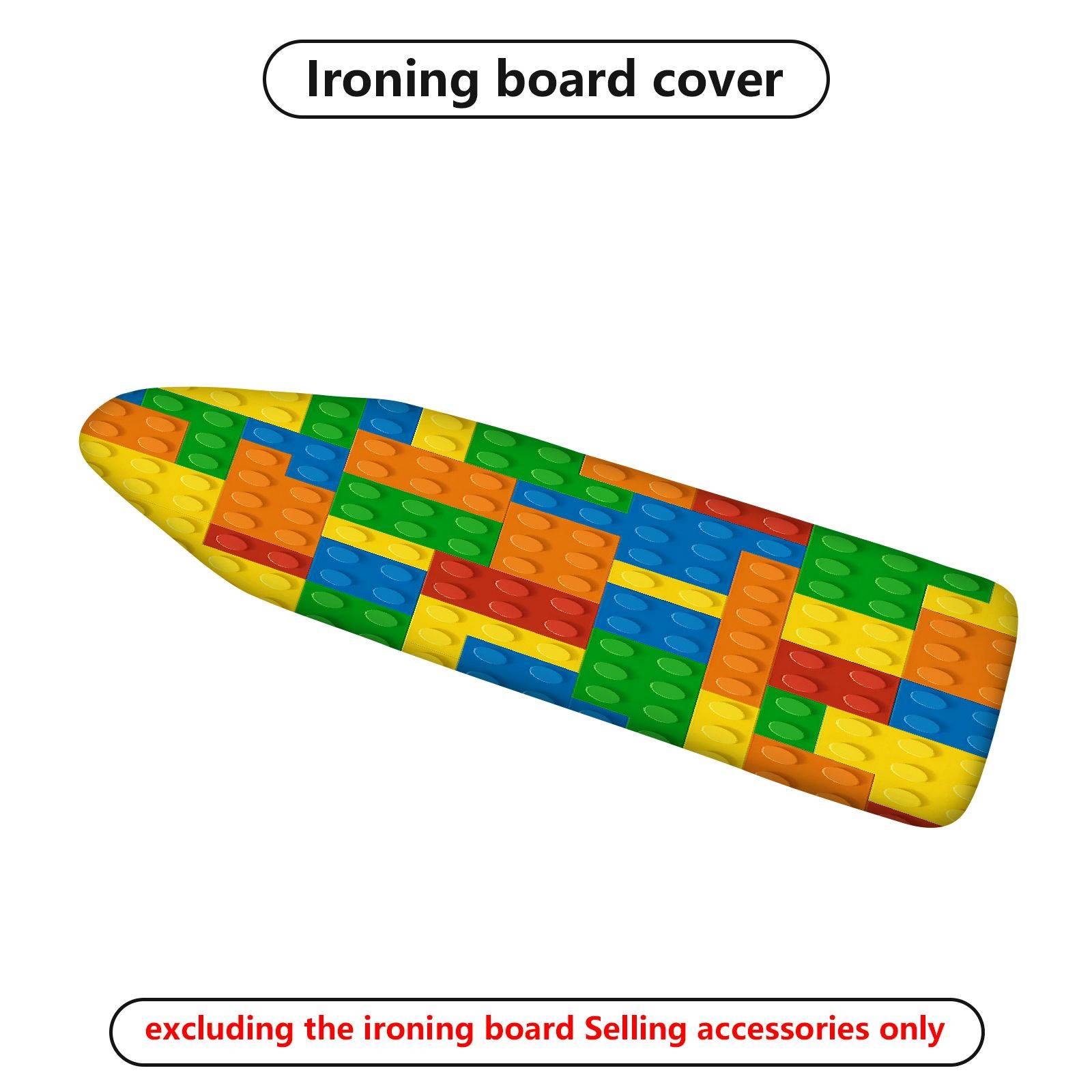 1-Piece Colorful Blocks Pattern Fun  Ironing Board Cover, Universal Size, Without Board