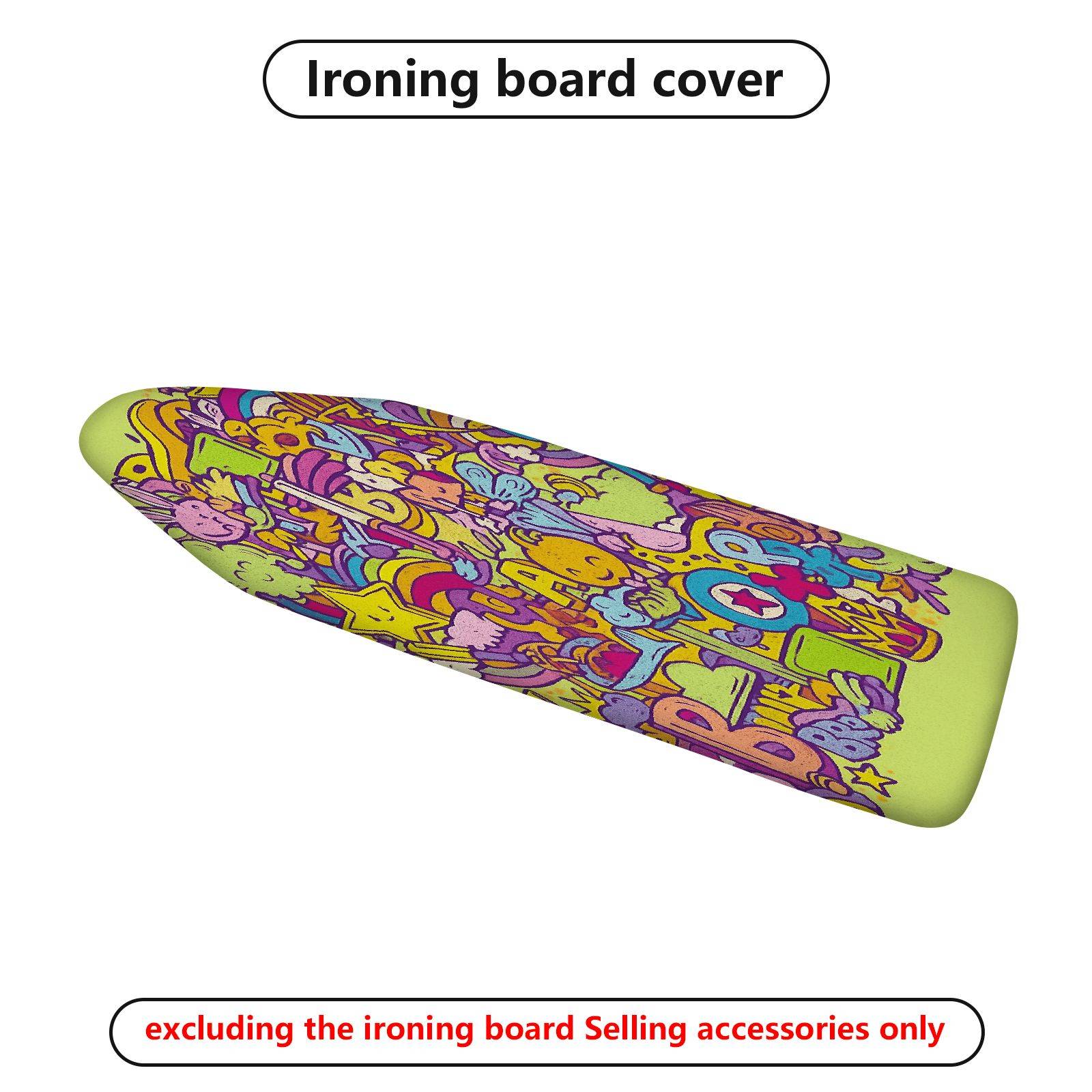 1-Piece Colorful Fun  Ironing Board Cover, Universal Size, Without Board