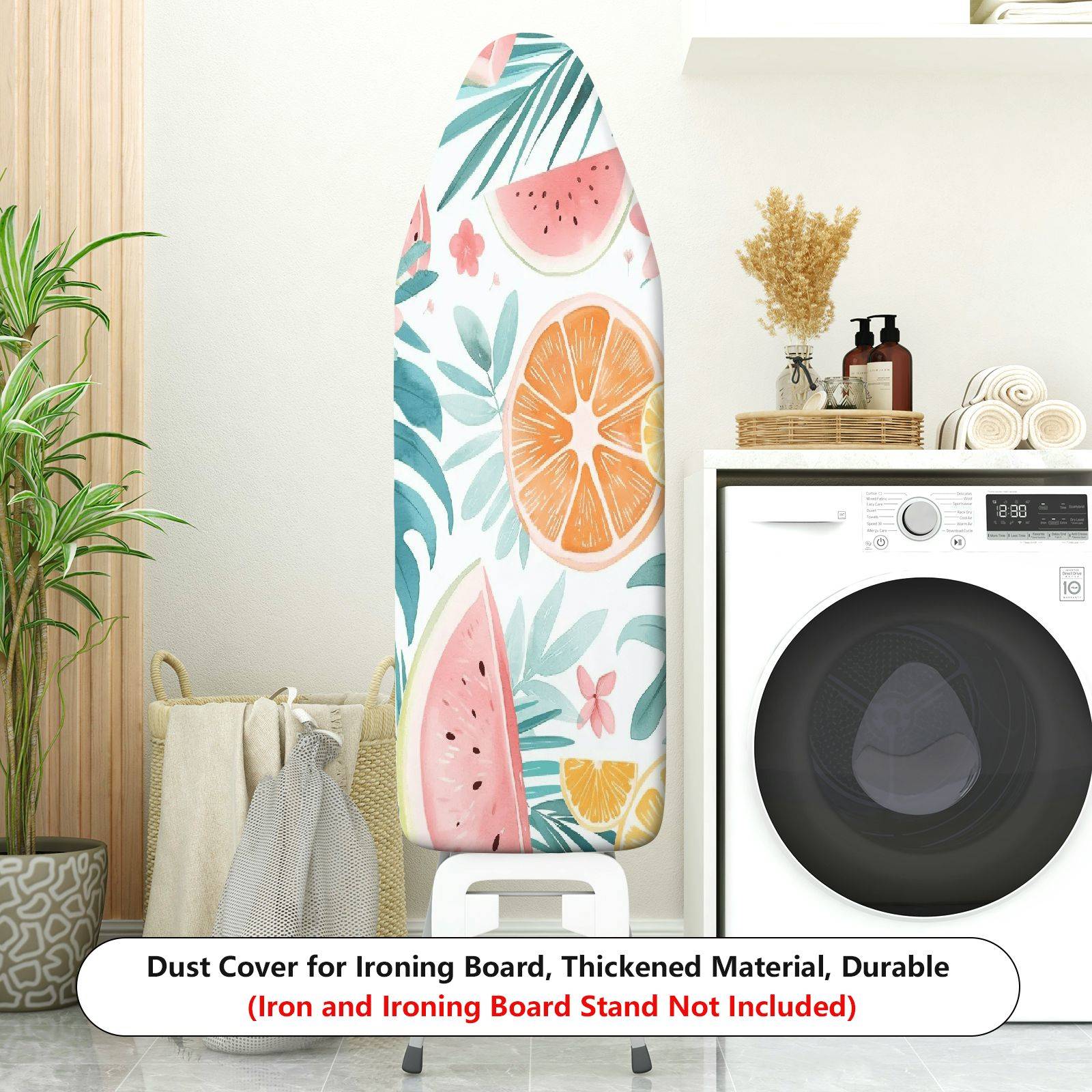 1-Piece Tropical Fruit Paradise Floral Pattern  Ironing Board Cover, Universal Size, Without Board