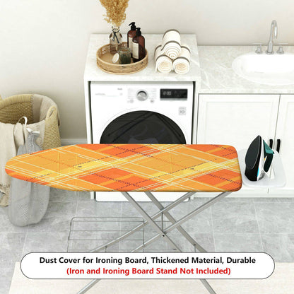 1-Piece Plaid Geometric Orange  Ironing Board Cover, Universal Size, Without Board