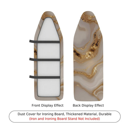 1-Piece Marble Pattern Golden Beige Wave  Ironing Board Cover, Universal Size, Without Board
