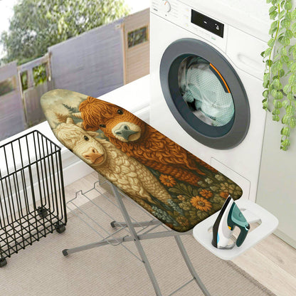 1-Piece Alpaca Animal Floral  Ironing Board Cover, Universal Size, Without Board