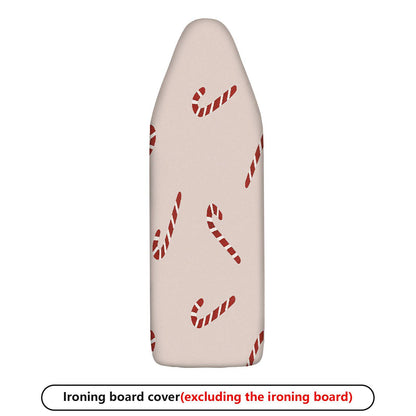 1-Piece Candy Cane Red Christmas Holiday  Ironing Board Cover, Universal Size, Without Board