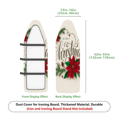 1-Piece Christmas Floral Red  Ironing Board Cover, Universal Size, Without Board
