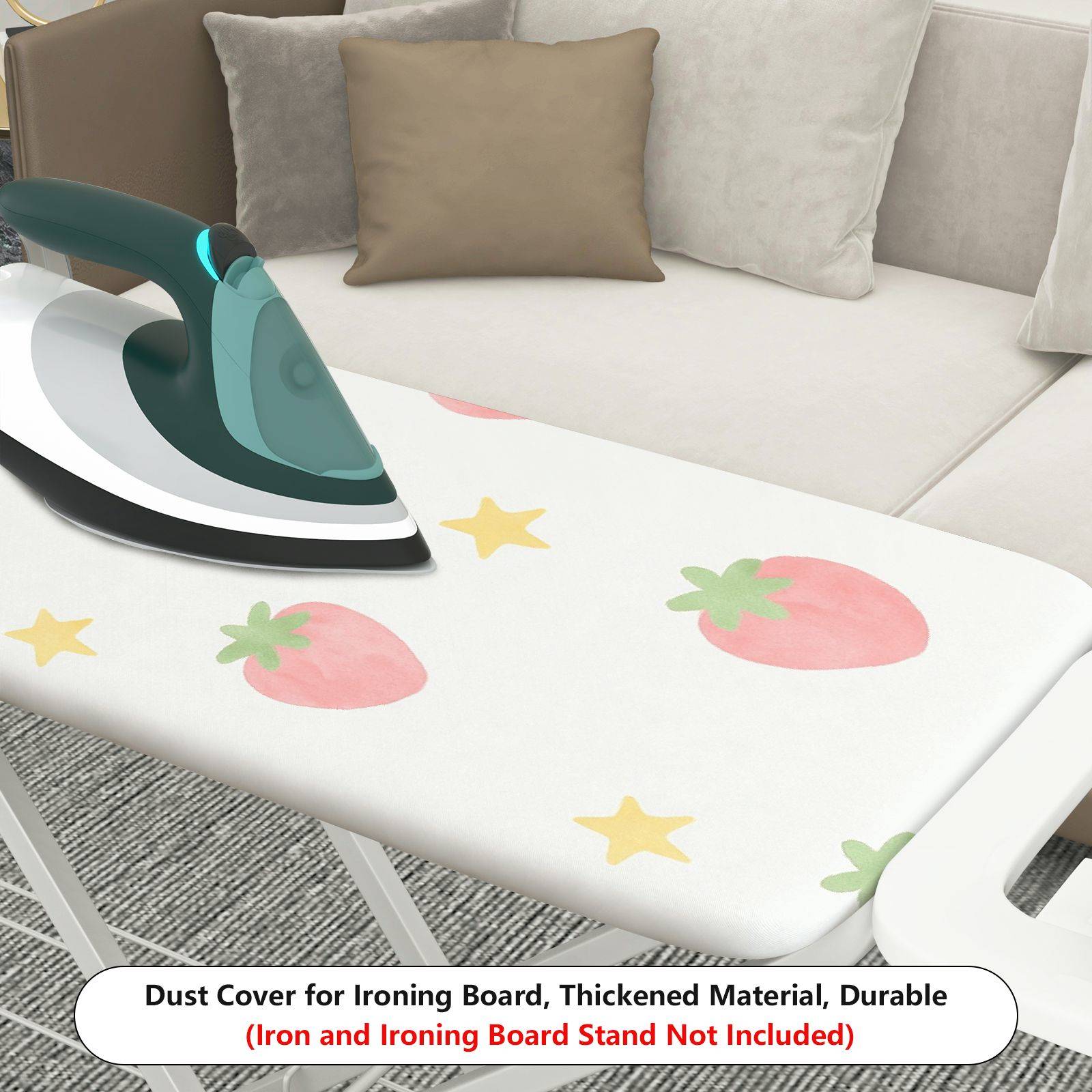 1-Piece Strawberry Star Fun  Ironing Board Cover, Universal Size, Without Board