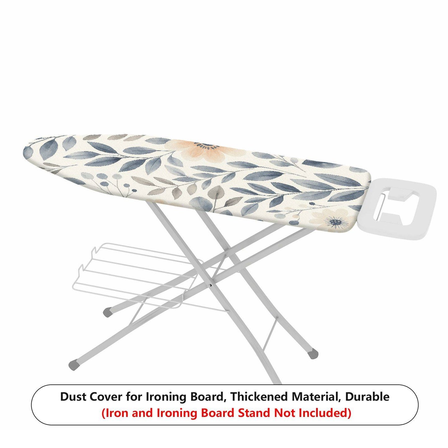 1-Piece Floral Leaf Pattern Beige  Ironing Board Cover, Universal Size, Without Board