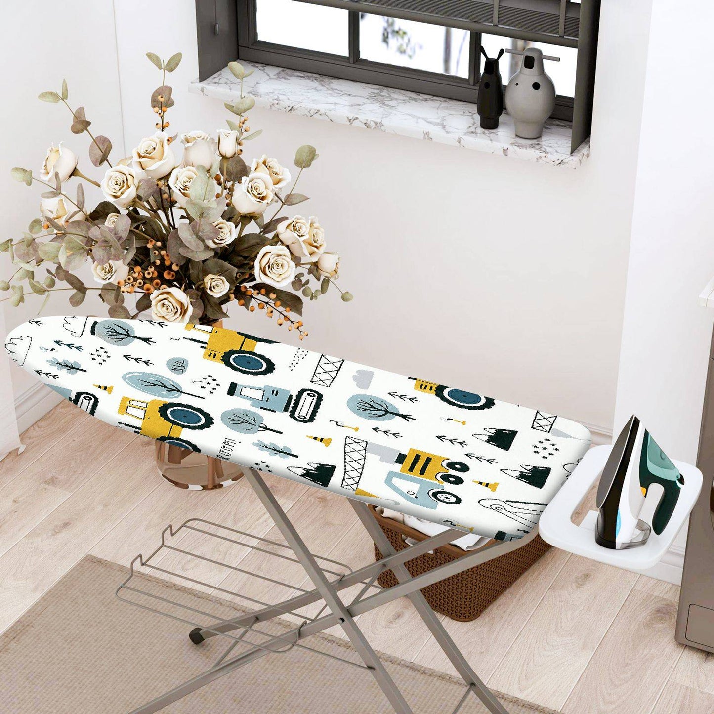 1-Piece Vehicle Fun  Ironing Board Cover, Universal Size, Without Board