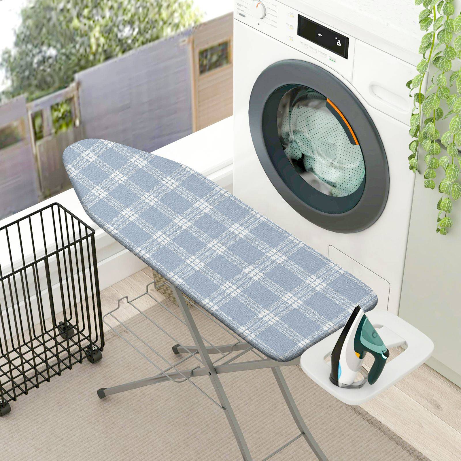1-Piece Plaid Pattern Simple Modern  Ironing Board Cover, Universal Size, Without Board