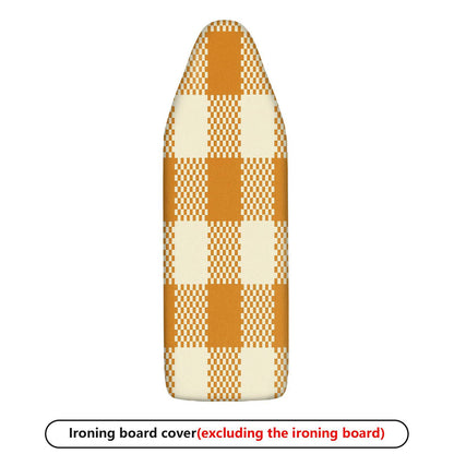 1-Piece Plaid Checkered Pattern Brown  Ironing Board Cover, Universal Size, Without Board